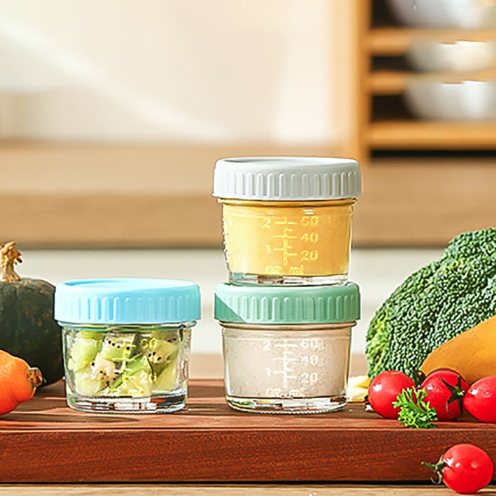 Baby Food Jars With Lids - 6 шт., стеклянная банка Mason, многоразовая