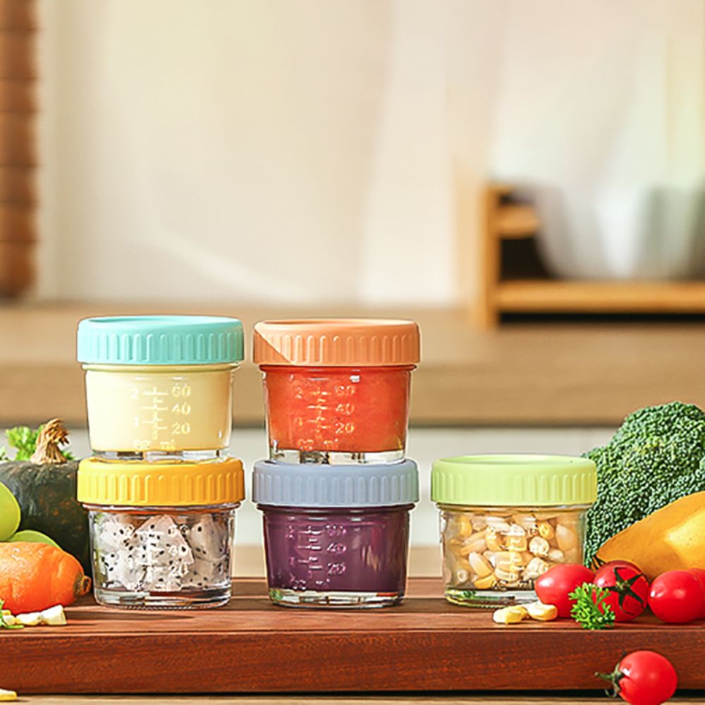 Baby Food Jars With Lids - 6 шт., стеклянная банка Mason для