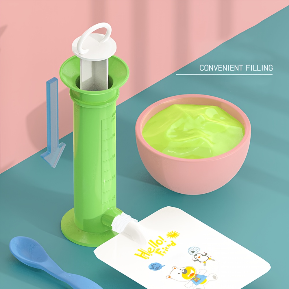 Baby Food Pouches 1 Year Old - Инструмент для наполнения детского питания, шприц-дозатор