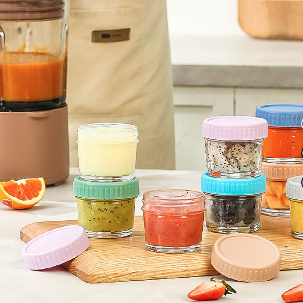 6 шт., многофункциональная сте – обзор и цена Baby Food Jars With Lids