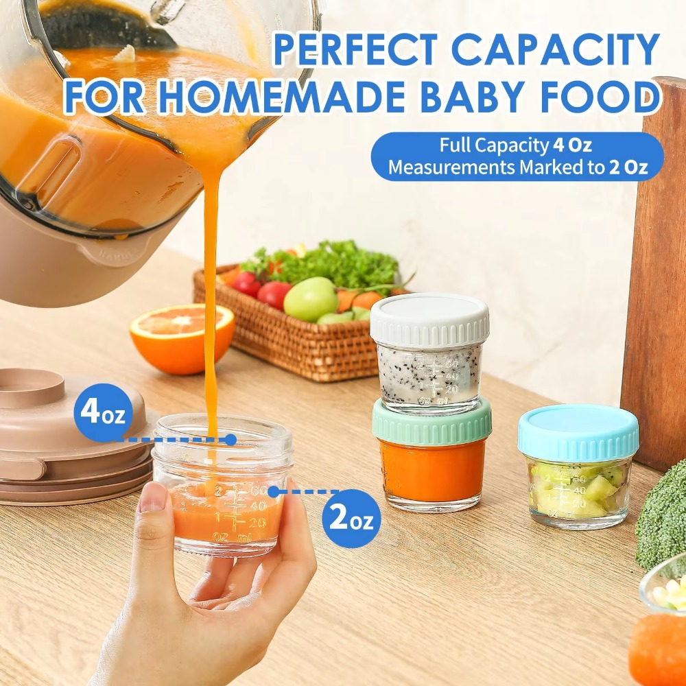 Набор из 6 многофункциональных – обзор и цена Baby Food Jars With Lids